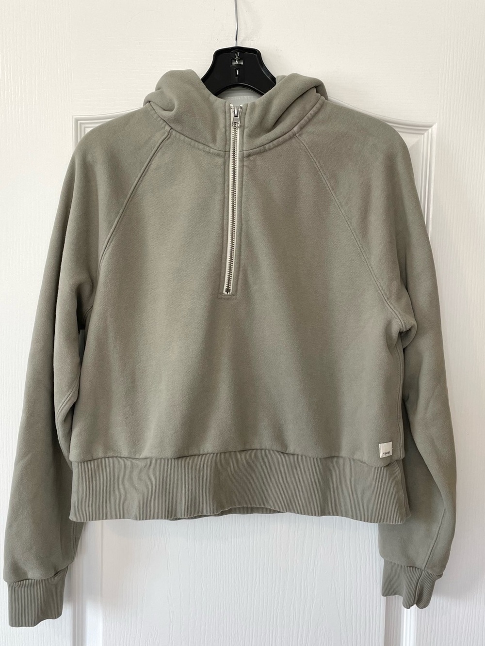 Vuori Restore Half -Zip Hooded Sweatshirt Green - Size M